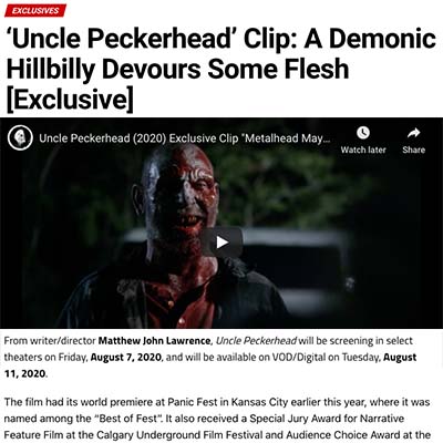 ‘Uncle Peckerhead’ Clip: A Demonic Hillbilly Devours Some Flesh [Exclusive]